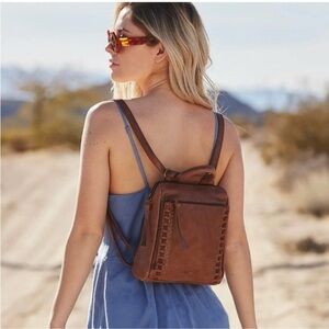 The Sak Mini Convertible Backpack Purse in Brown